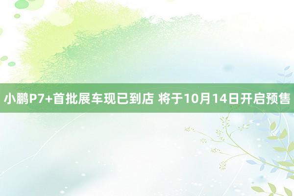 小鹏P7+首批展车现已到店 将于10月14日开启预售