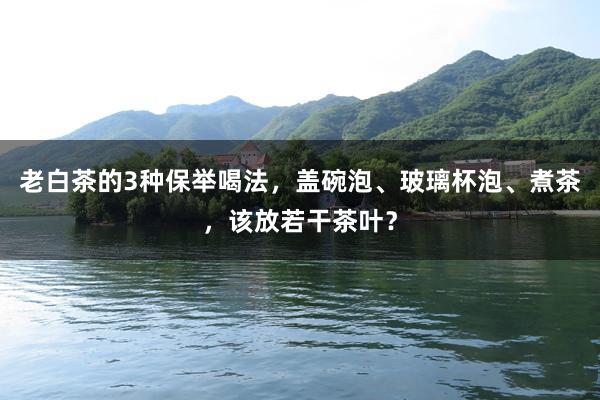 老白茶的3种保举喝法，盖碗泡、玻璃杯泡、煮茶，该放若干茶叶？