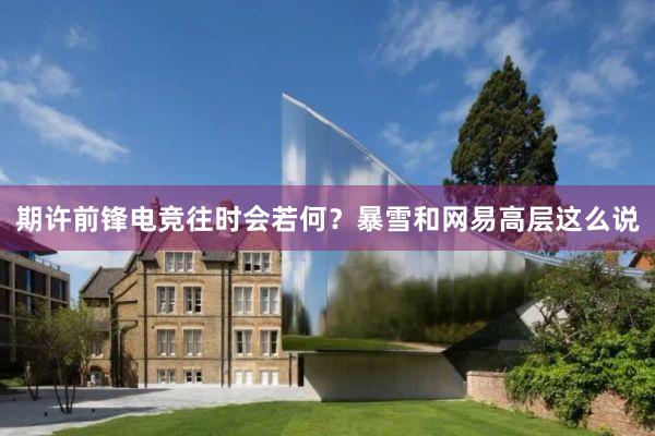 期许前锋电竞往时会若何？暴雪和网易高层这么说