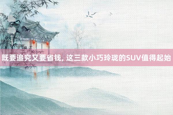 既要追究又要省钱, 这三款小巧玲珑的SUV值得起始